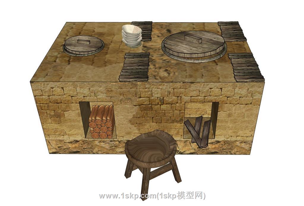 柴火灶土灶台