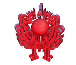 九凤朝阳雕塑SU模型
