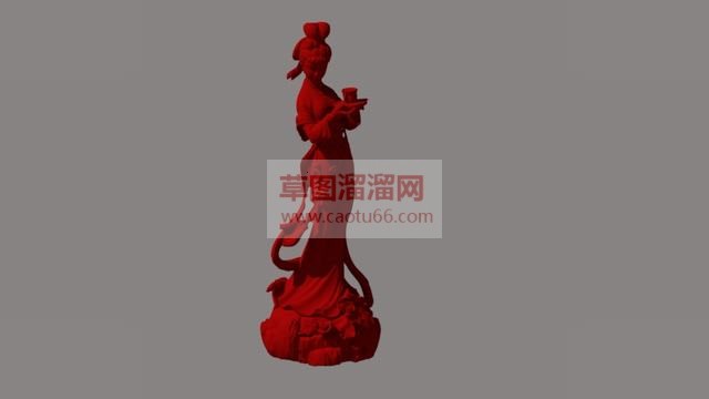 仙女人物雕塑SU模型