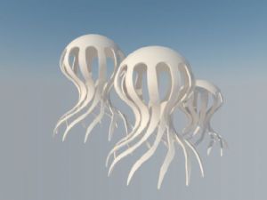 水母小品雕塑SU模型