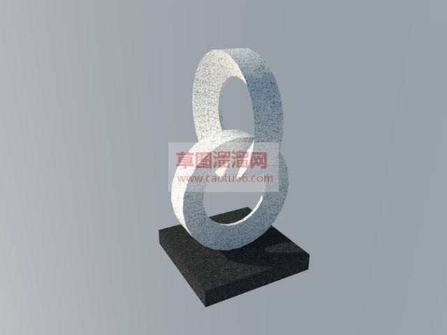 扣环石雕雕塑SU模型