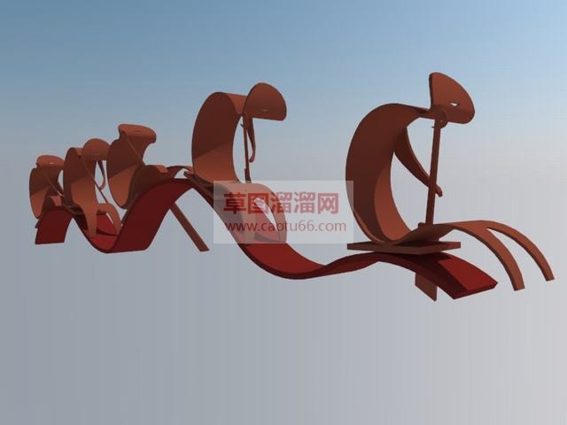 划龙舟抽象运动SU模型