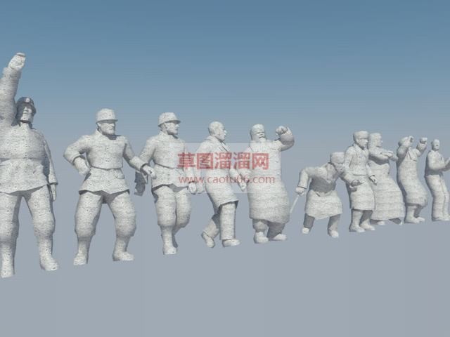 俄罗斯红色革命人像SU模型