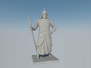 将军人物雕塑SU模型
