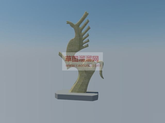 马雕塑艺术SU模型