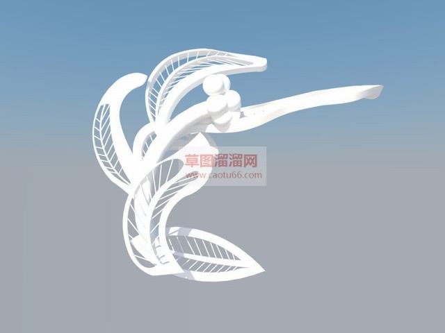 春芽雕塑SU模型