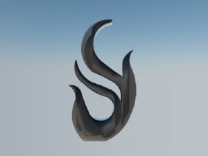 抽象手势雕塑SU模型