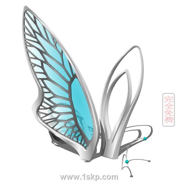 蝴蝶雕塑雕塑SU模型