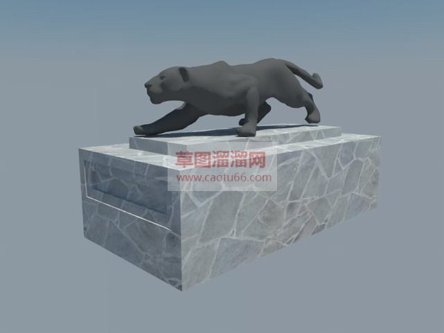 母狮子雕塑SU模型