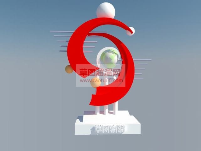 时辰雕塑SU模型