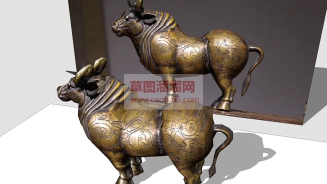 金牛工艺小品SU模型