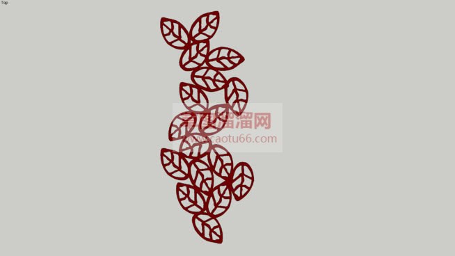 叶子小雕塑SU模型