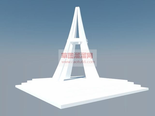 简单小雕塑草SU模型