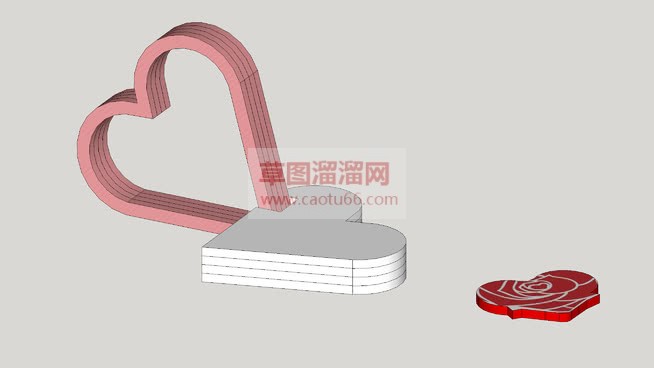 心形小雕塑SU模型