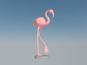 火烈鸟雕塑免SU模型