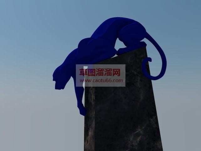 猎豹子雕塑免SU模型
