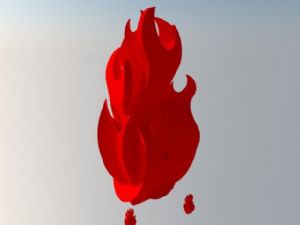3D火焰雕塑SU模型 免费sketchup模型下载