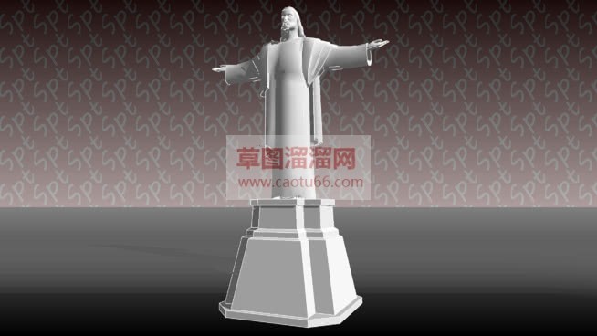 欧洲人物雕塑SU模型