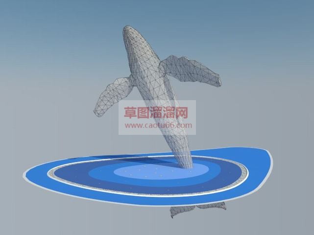 鲸鱼雕塑SU模型