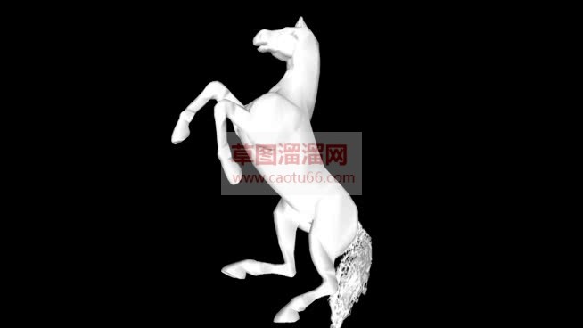 白马雕塑网站SU模型