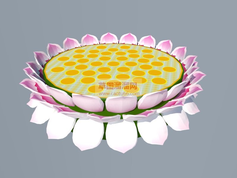 莲花座坐莲雕SU模型