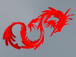 龙纹雕塑SU模型