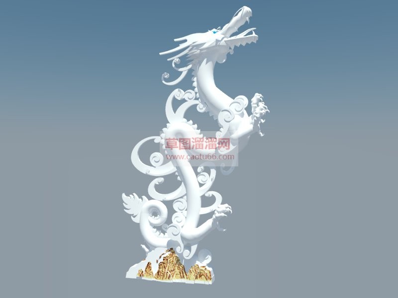 龙雕塑SU模型