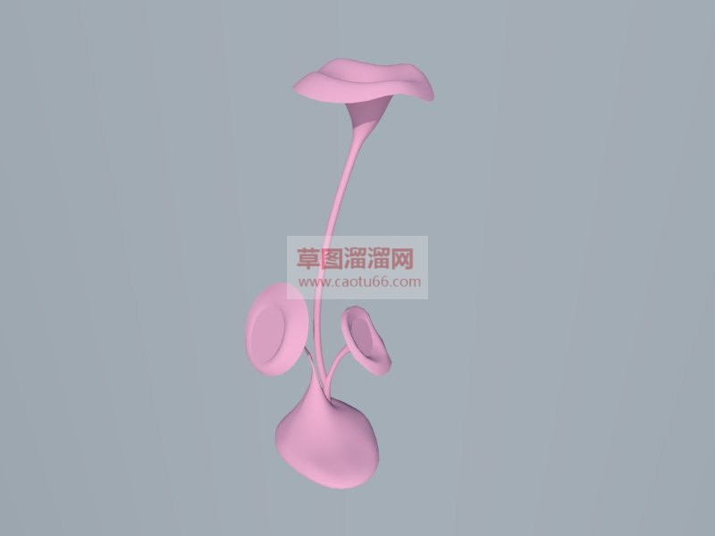 喇叭花雕塑SU模型