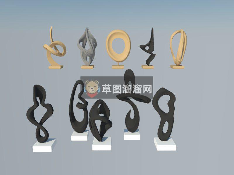 雕塑SU模型
