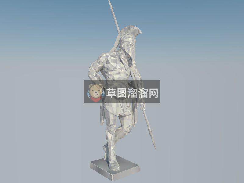 古罗马武士人物SU模型