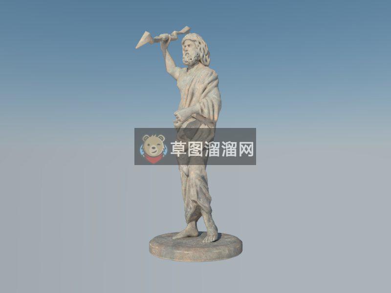 欧式人物雕塑SU模型