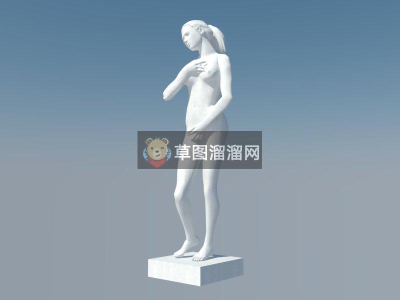 古罗马雕塑女SU模型