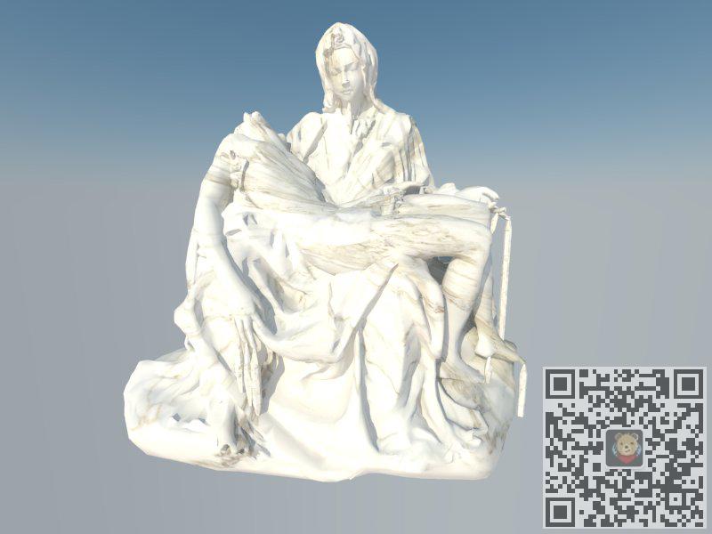 圣母耶稣雕塑SU模型