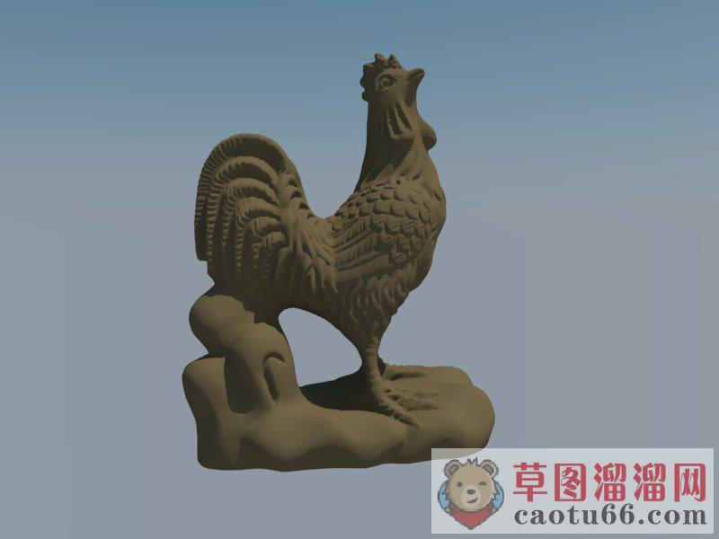 公鸡雕塑工艺品SU模型
