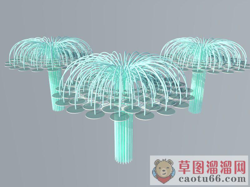 艺术散花雕塑SU模型