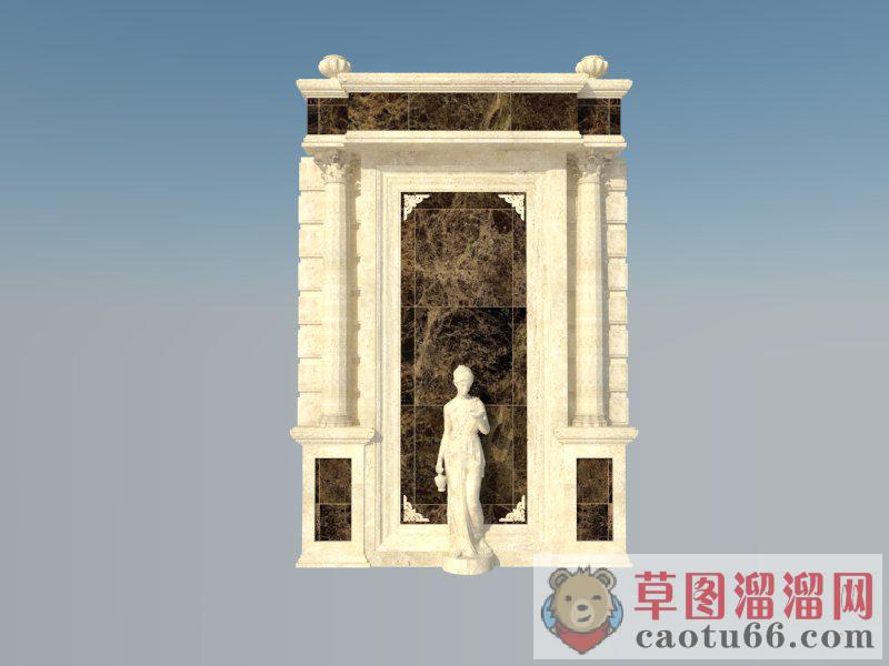 欧式人物雕塑SU模型