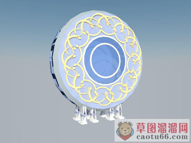 城市建设雕塑SU模型
