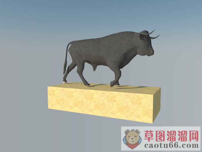 牛雕塑SU模型
