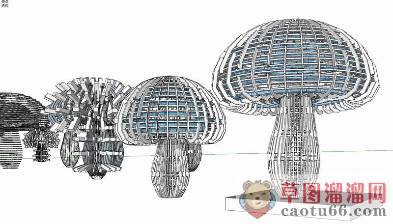 蘑菇雕塑SU模型