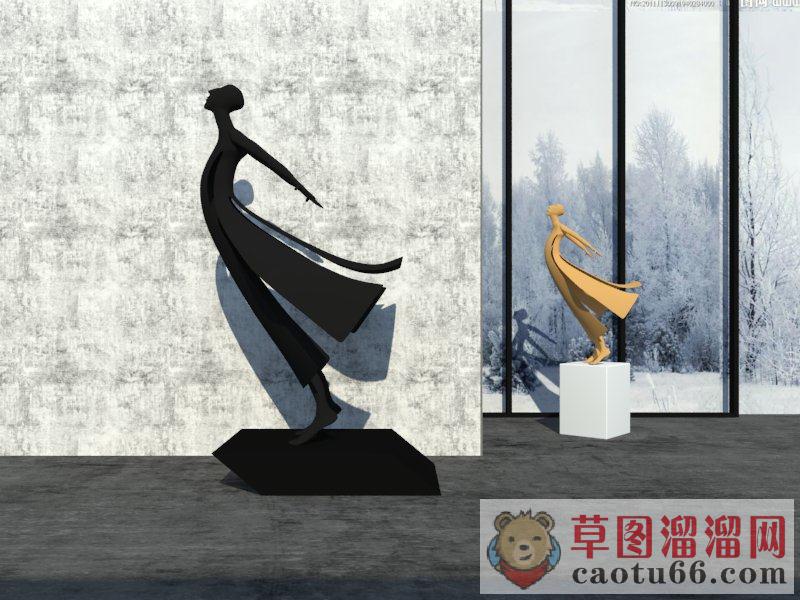 人物雕塑SU模型