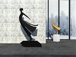 人物雕塑SU模型