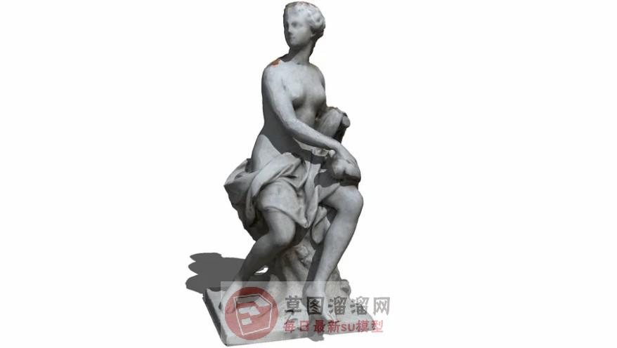 欧式雕塑人物SU模型
