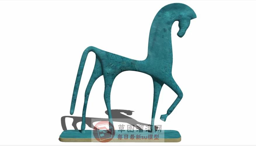 工艺品马雕塑SU模型