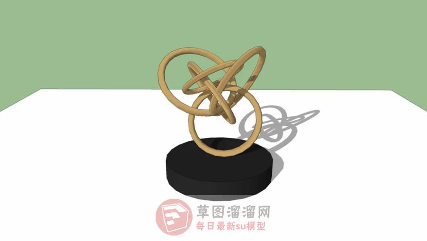 环扣雕塑SU模型