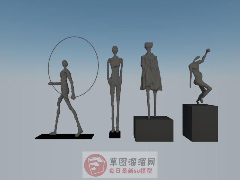 人物雕塑SU模型