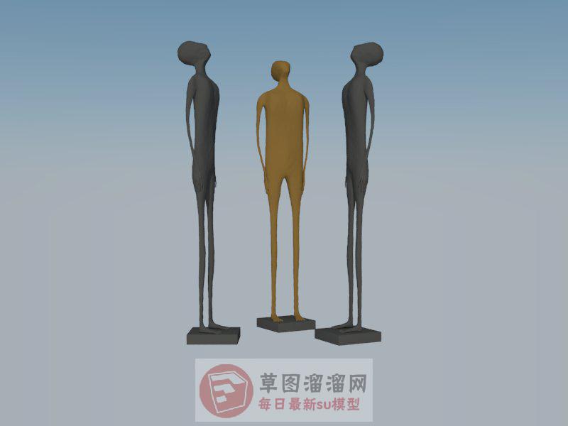 人物雕塑工艺品SU模型