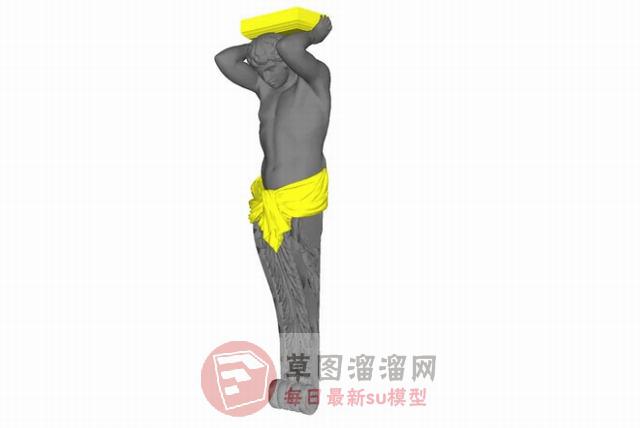 欧式人物雕塑SU模型