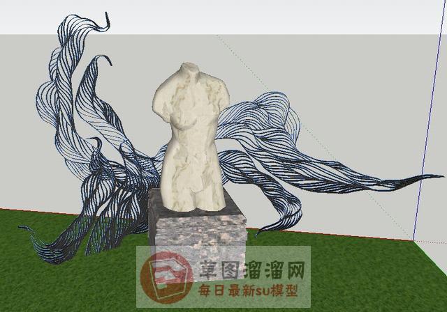 现代雕塑SU模型