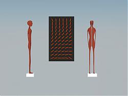 人物雕塑工艺品SU模型