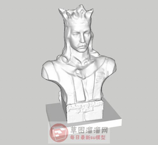 欧式人物雕像SU模型